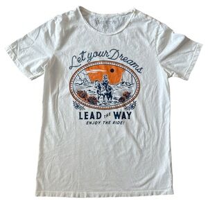 Reserve 84 Off White Western Print Graphic T-Shirt Women’s Size Small